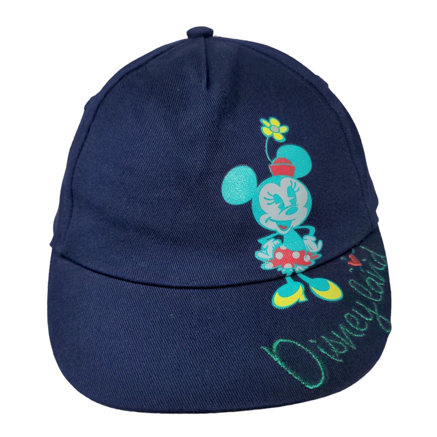 Disney Parks Girl's Snapback Hat Blue 100% Cotton Minnie Mouse Disneyland