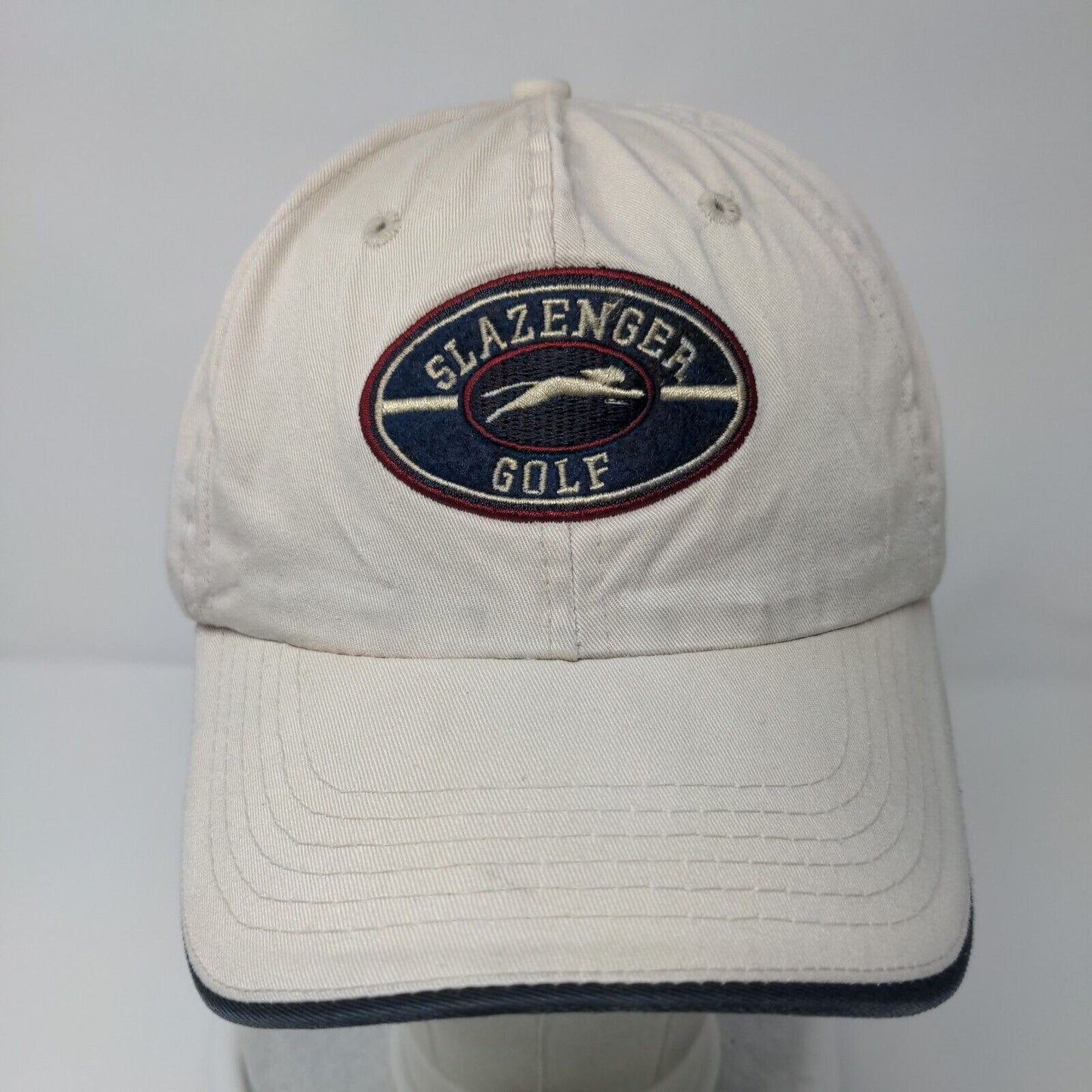Slazenger Golf Slideback Hat Tan One Size Adjustable Embroidered