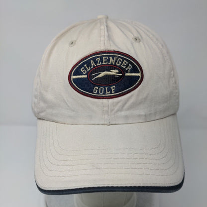 Slazenger Golf Slideback Hat Tan One Size Adjustable Embroidered