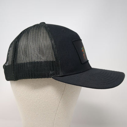 Richardson Trucker Hat Black One Size 112 Glitch Elk Patch Mesh Snapback