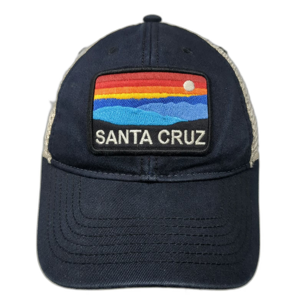 Legacy Santa Cruz Trucker Hat Blue OSFM Mesh Snapback Sunset Patch California