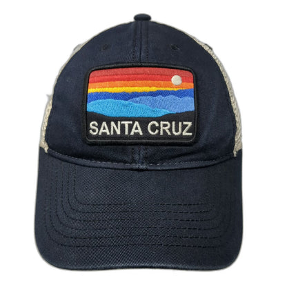 Legacy Santa Cruz Trucker Hat Blue OSFM Mesh Snapback Sunset Patch California