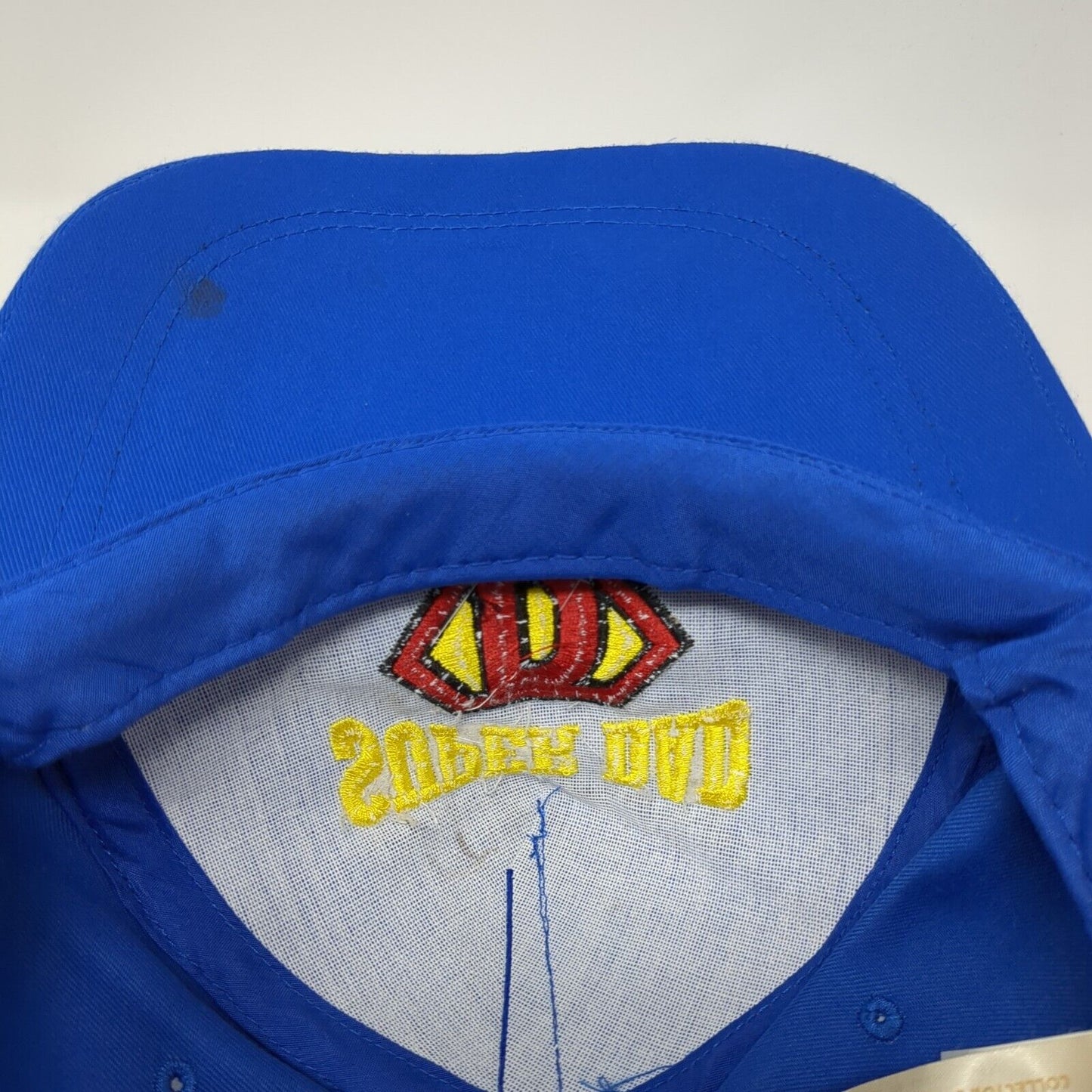 Super Dad Snapback Hat Blue One Size Adjustable Embroidered 6 Panel Dan Dee