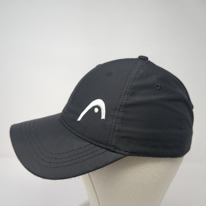 Lynx Strapback Hat Black One Size Adjustable Embroidered Solid 6 Panel