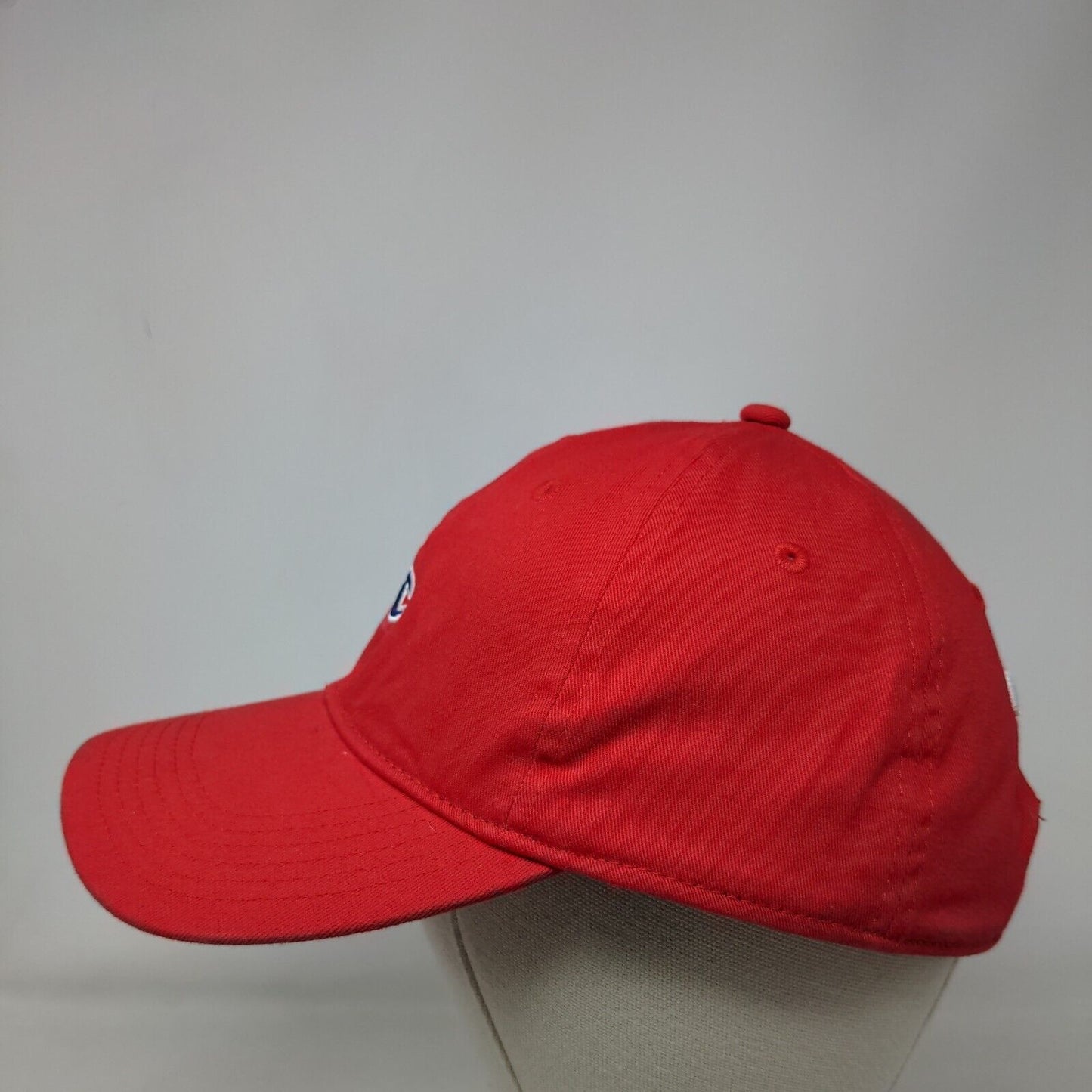 Champion C Logo Slideback Hat Red OSFA Adjustable Embroidered 6 Panel