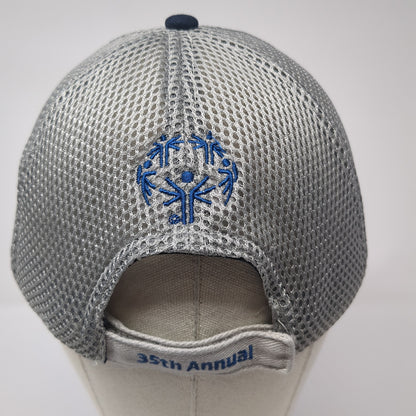Law Enforcement Torch Run Strapback Hat Blue One Size 35th Annual