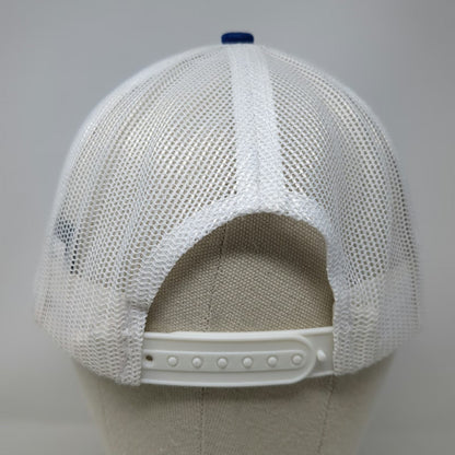 Port Authority Trucker Hat Blue White One Size ZOA Energy Drink Tiki Snapback