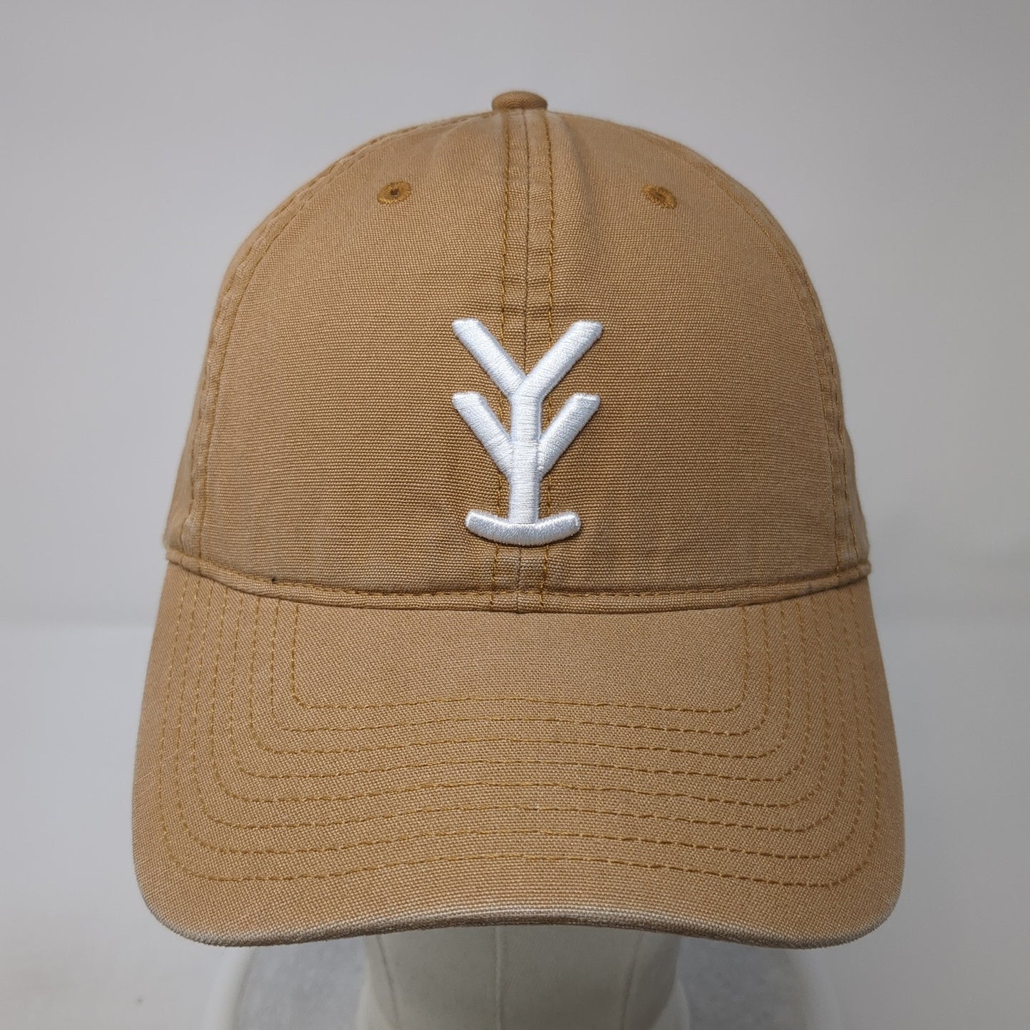 Yee Yee Logo Slideback Hat Brown One Size Adjustable Solid Embroidered