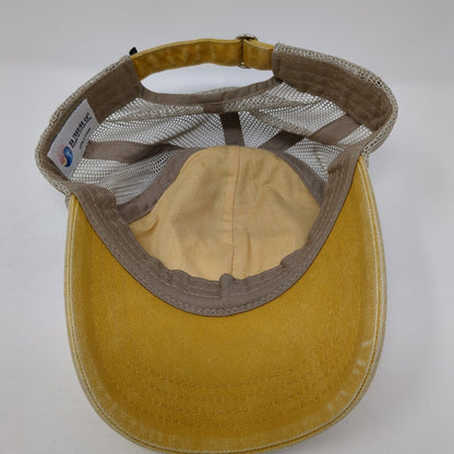 California Slideback Trucker Hat Yellow One Size Adjustable Mesh Back 6 Panel