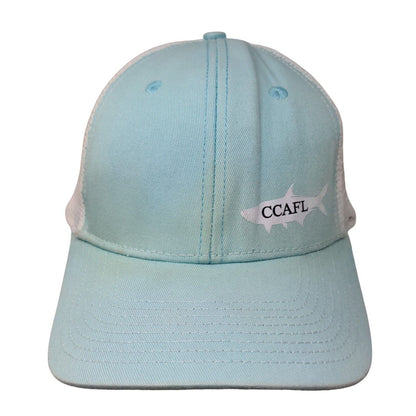 CCAFL Strapback Mesh Back Trucker Hat Blue One Size Colorblock 6 Panel