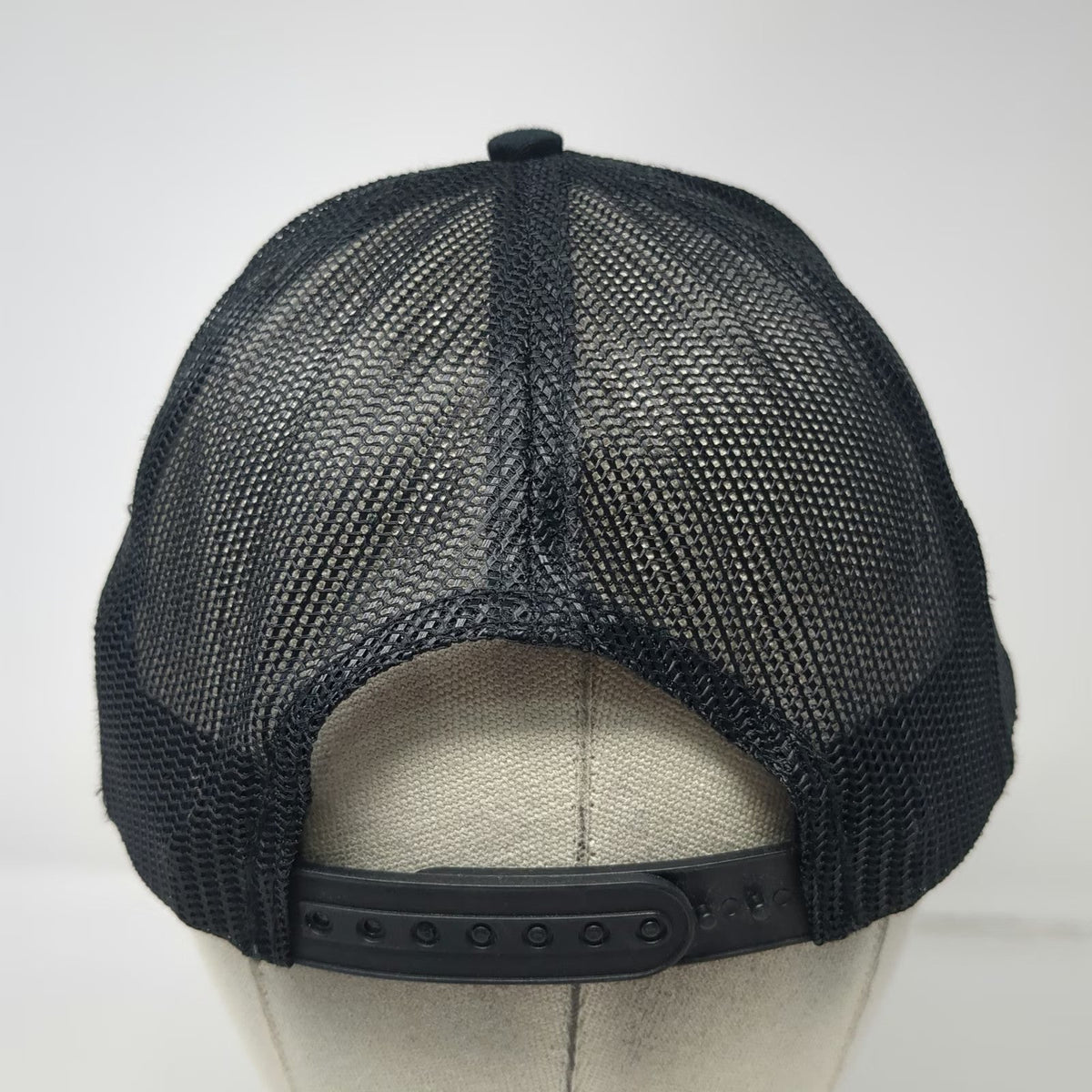 Port Authority Trucker Hat Black OSFM Flathead Lake Montana Mesh Snapback Cap