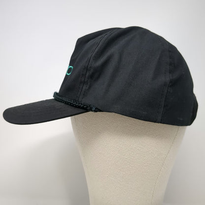 Nissin AC Houston Lumber 5 Panel Black One Size Rope Hat Adjustable Embroidered