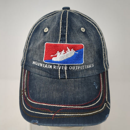 Mountain River Outfitters Strapback Hat Blue One Size Adjustable Distressed