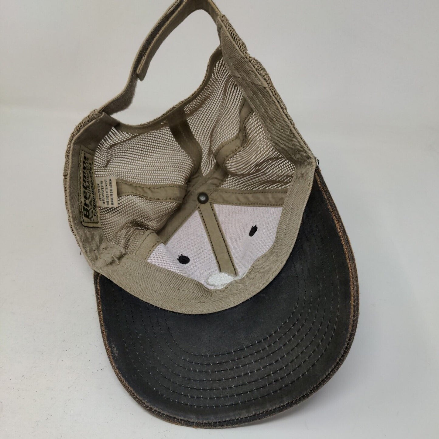 Squincher Hydration Men's Strapback Mesh Back Hat Brown OSFM Distressed