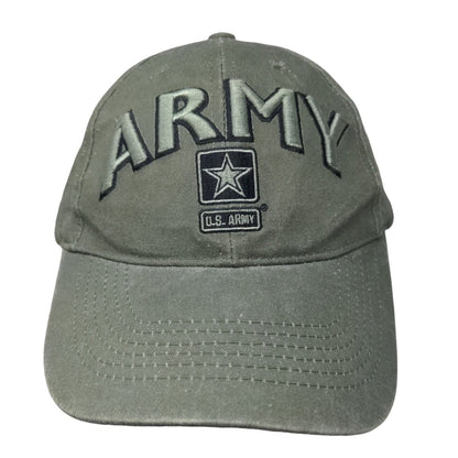 U.S. Army Strapback Hat Green OSFM Embroidered Adjustable Eagle Crest