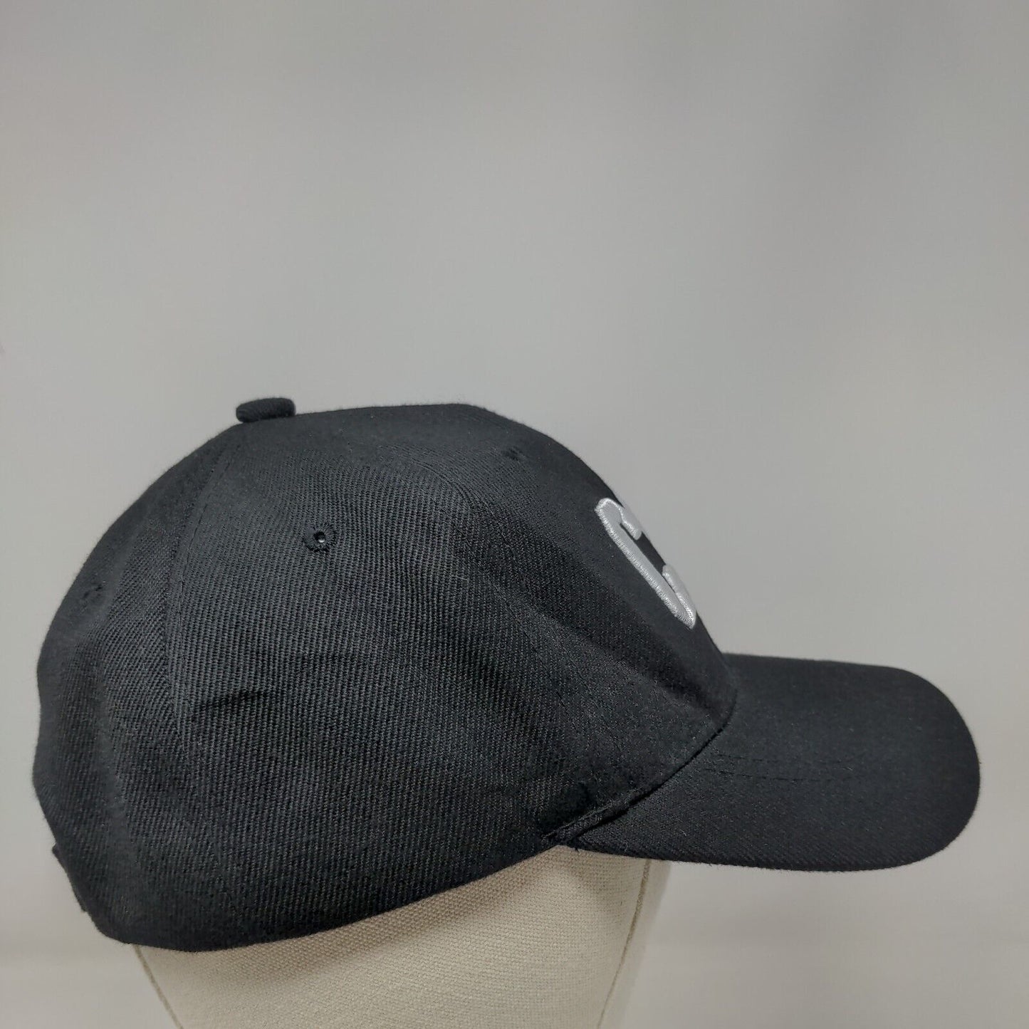 CSI Strapback Hat Black One Size Adjustable Embroidered 6 Panel Acrylic