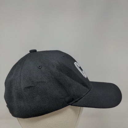 CSI Strapback Hat Black One Size Adjustable Embroidered 6 Panel Acrylic