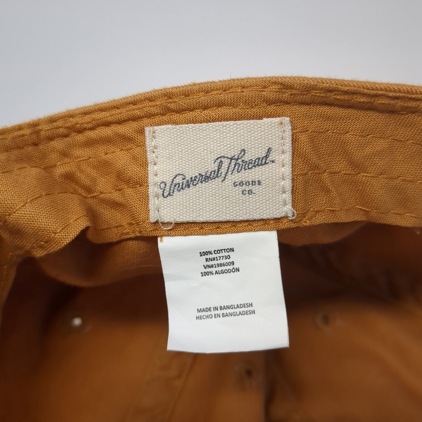 Universal Thread Slideback Baseball Cap Brown One Size Adjustable Blank