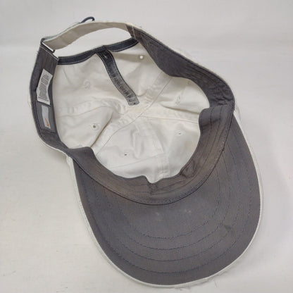Nike Strapback Hat White OSFA Adjustable Embroidered Swoosh Logo 6 Panel