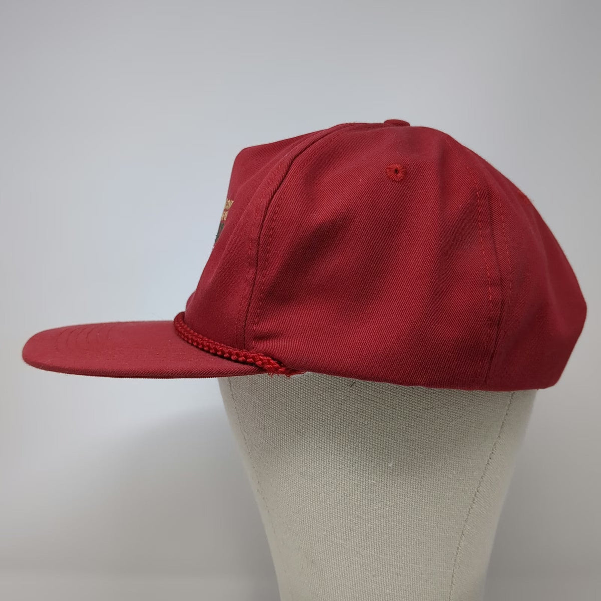 San Sun 5 Panel Red Hat One Size Rope Casino Royal Flush Club Elko Nevada Cards