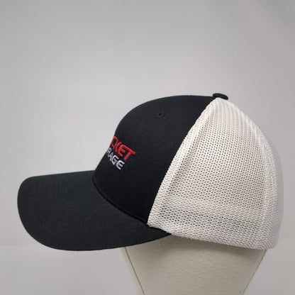 Rocket Storage Fitted Trucker Hat Black L/XL Flexfit Mesh Back Port Authority