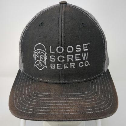 Richardson Trucker Hat Black Gray One Size Loose Screw Beer Co Mesh Snapback