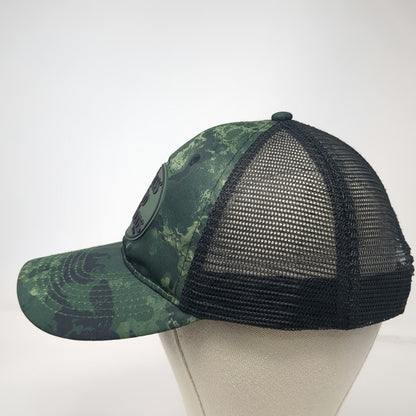 Bass Pro Shops Trucker Hat Green One Size Mesh Back Camo Rubberized Logo Patch