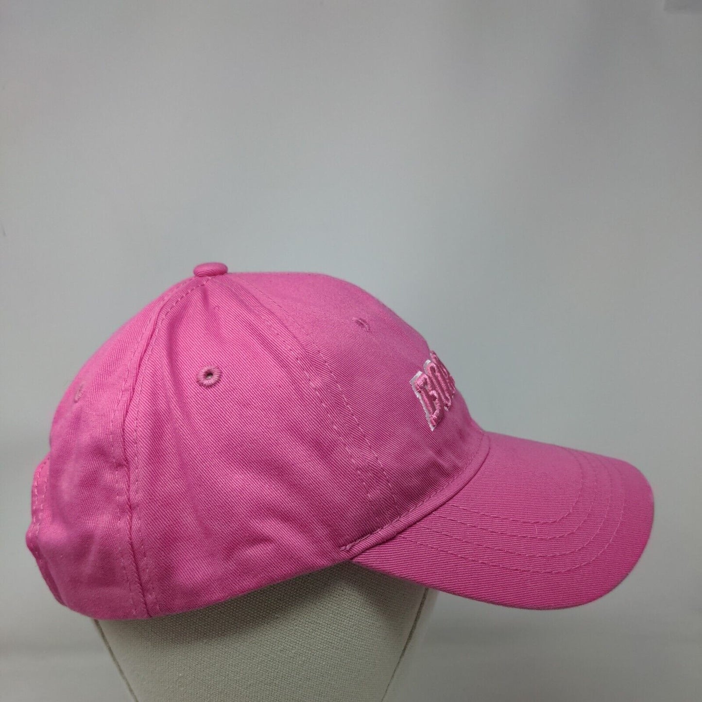 Boston Strapback Hat Pink One Size Adjustable Embroidered 6 Panel Sherry