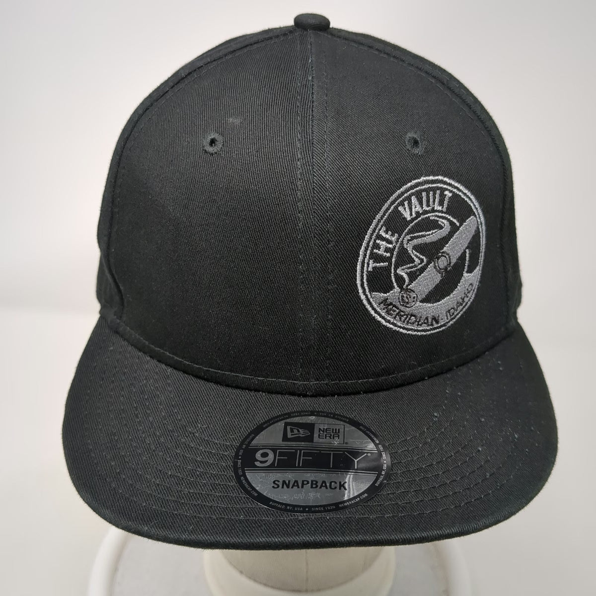 New Era Snapback Black One Size The Vault Meridian Idaho Cigar Graphic Logo Hat
