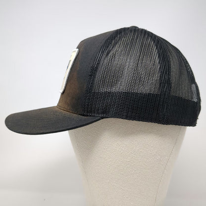 Yupoong Trucker Hat Black OSFM Salty Rodeo Patch Snapback Matt 5:13 Mesh Back