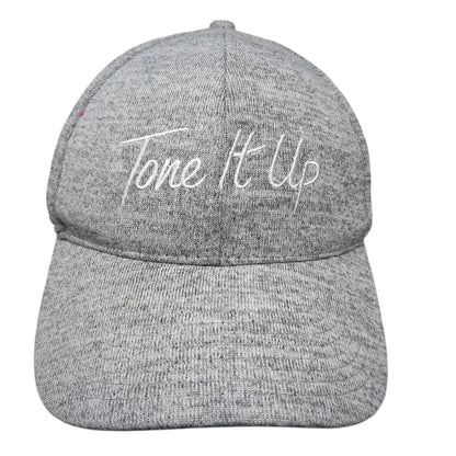 Tone It Up Snapback Hat Gray OSFA Adjustable Embroidered 6 Panel