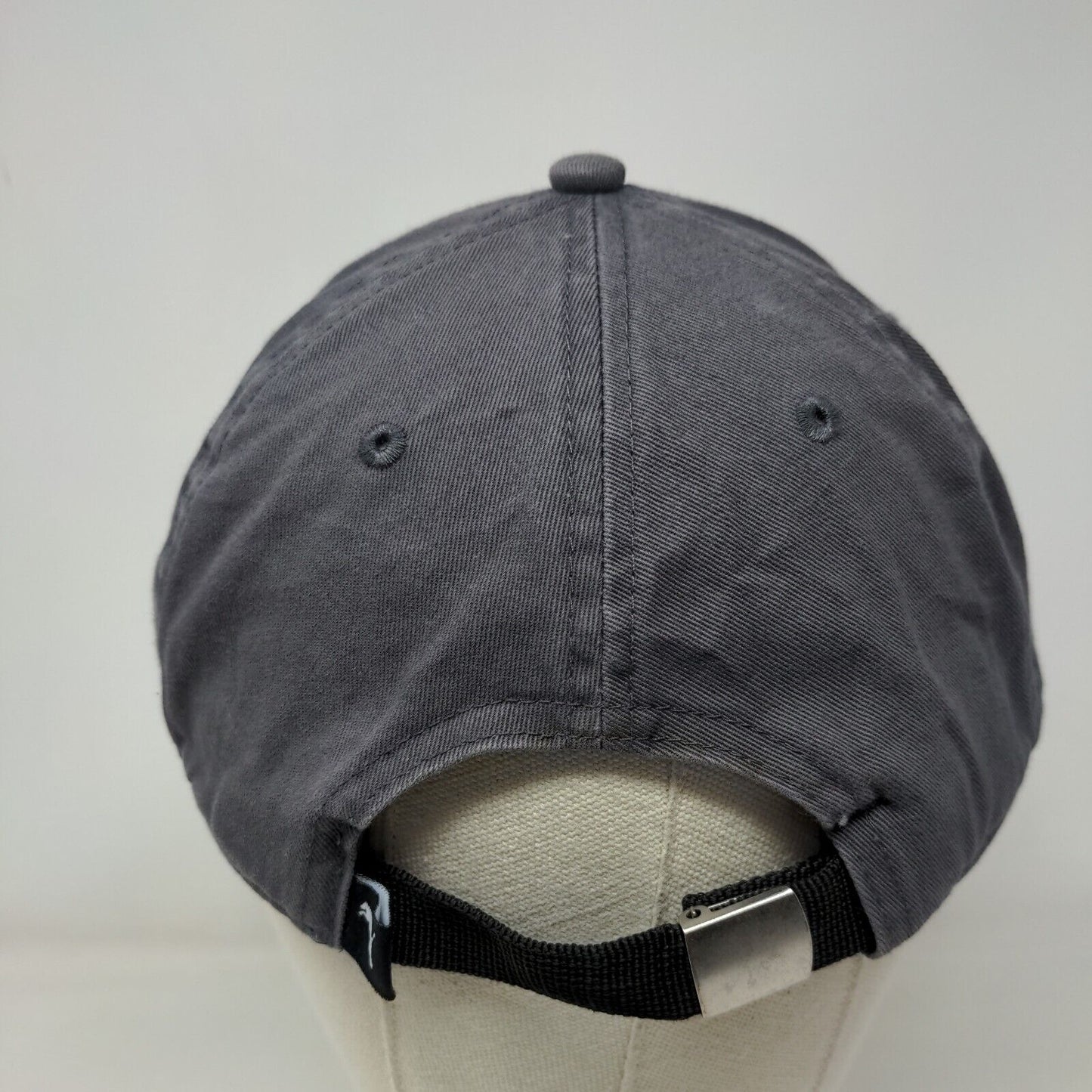 PUMA Patch Slideback Hat Gray One Size Adjustable 6 Panel Vent Holes