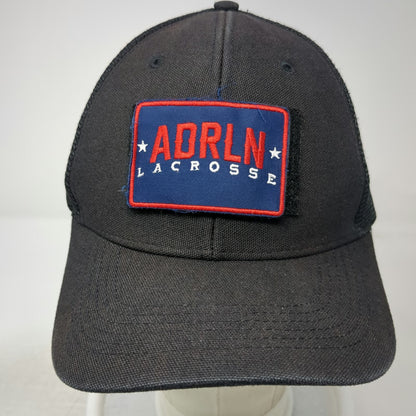 Adrenaline Lacrosse Trucker Hat Black Blue Red White One Size Mesh Snapback Logo