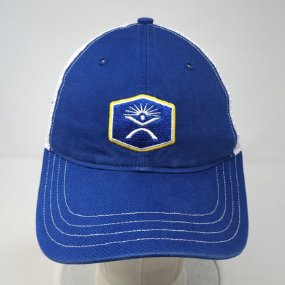 PT Solutions Snapback Trucker Hat Blue Large Mesh Back Richardson