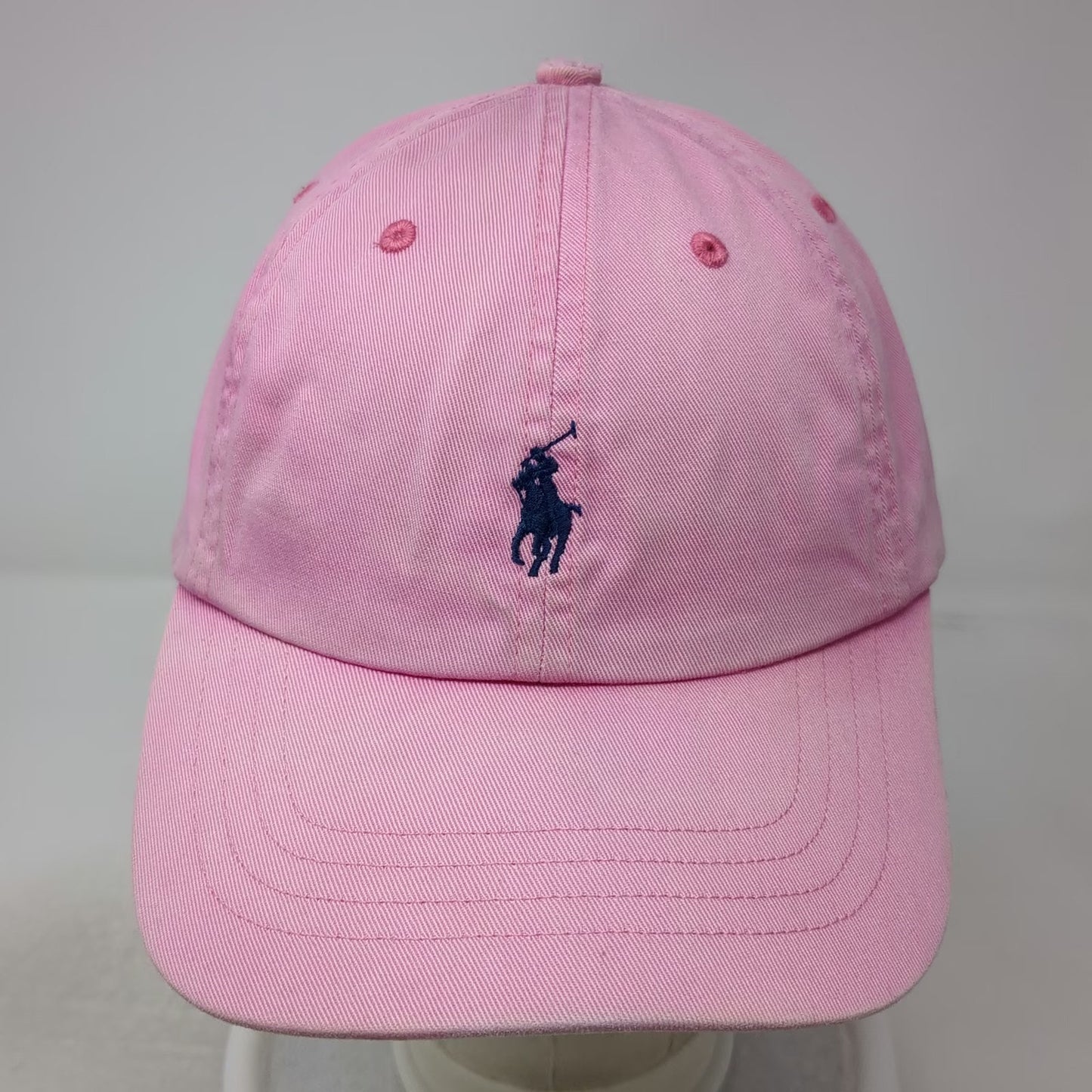 Polo Ralph Lauren Baseball Cap Pink Blue One Size Logo Cotton Slideback Hat