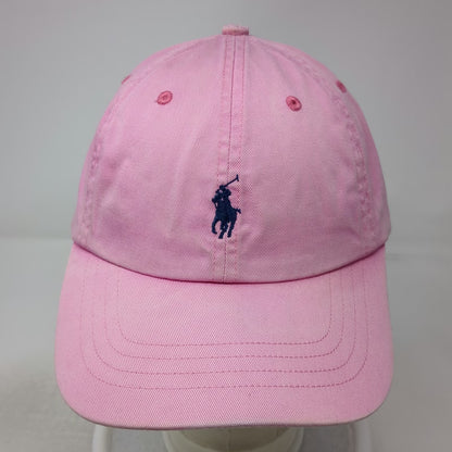Polo Ralph Lauren Baseball Cap Pink Blue One Size Logo Cotton Slideback Hat