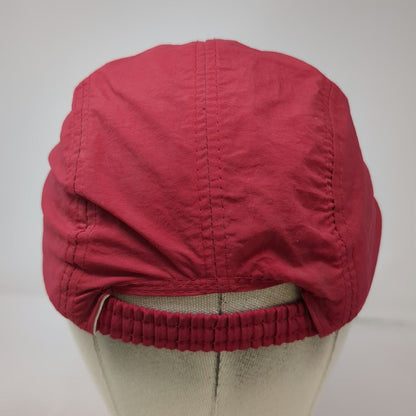 Baseball Cap Red One Size Nylon Lightweight Elastic Back Blank Plain Sun Hat