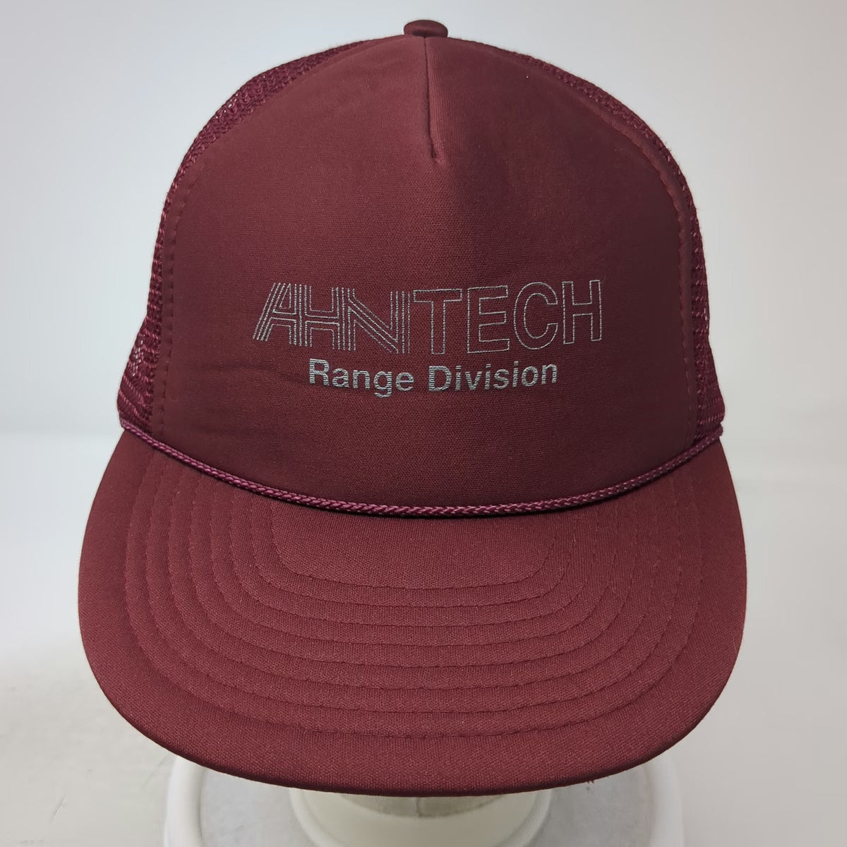 Trucker Hat Red One Size Mesh Back Snapback Rope Foam Front Ahntech Range