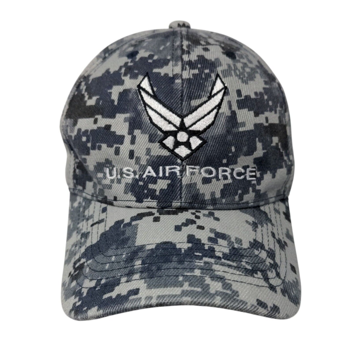 US Air Force Strapback Hat Camouflage OSFA Adjustable Embroidered 6 Panel