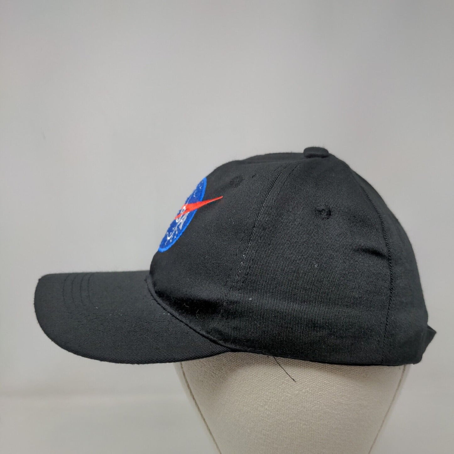 NASA Strapback Hat Black Small Embroidered Adjustable 6 Panel Spirit
