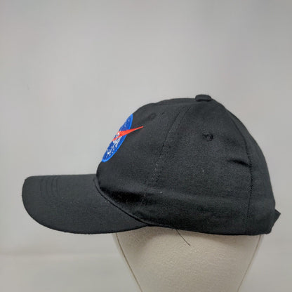 NASA Strapback Hat Black Small Embroidered Adjustable 6 Panel Spirit