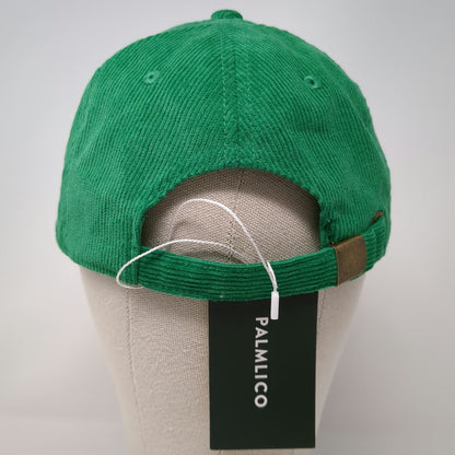 Palmlico Baseball Cap Green One Size Corduroy Palm Tree Slideback Cotton Hat