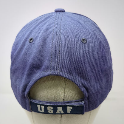 Blue One Size Baseball Cap Hat USAF Embroidered Strapback Military Air Force