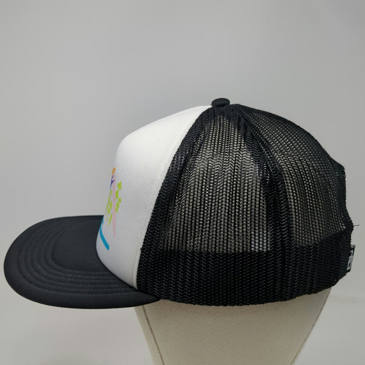 Old Dominion Trucker Hat Black One Size Mountain Graphic Foam Front Mesh Back