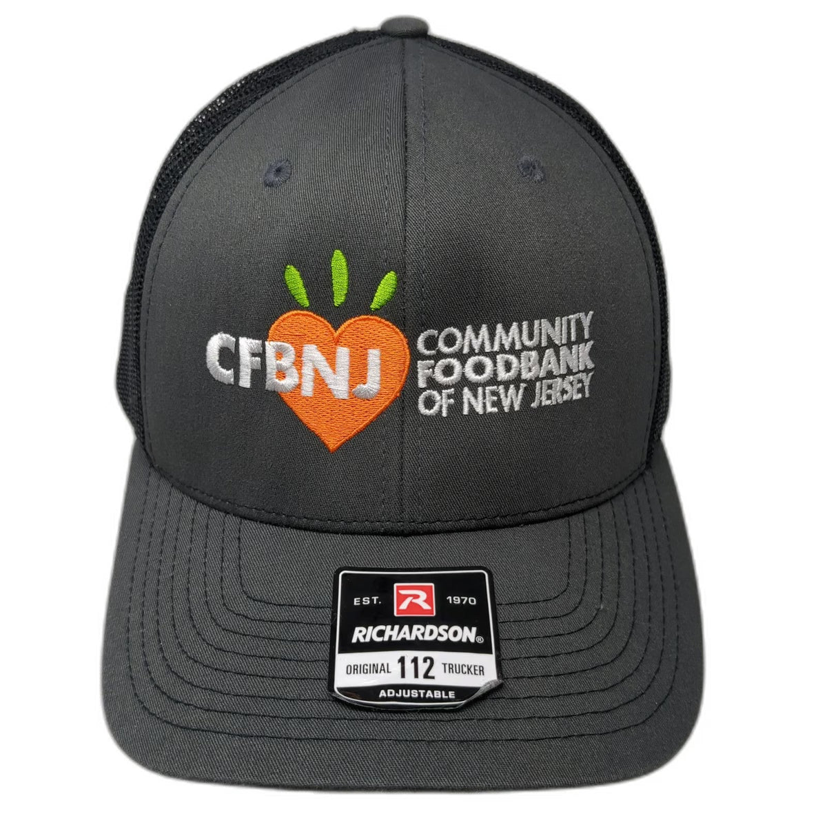 Richardson Trucker Hat Gray One Size Mesh Back Snapback New Jersey Foodbank
