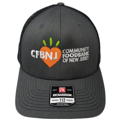 Richardson Trucker Hat Gray One Size Mesh Back Snapback New Jersey Foodbank