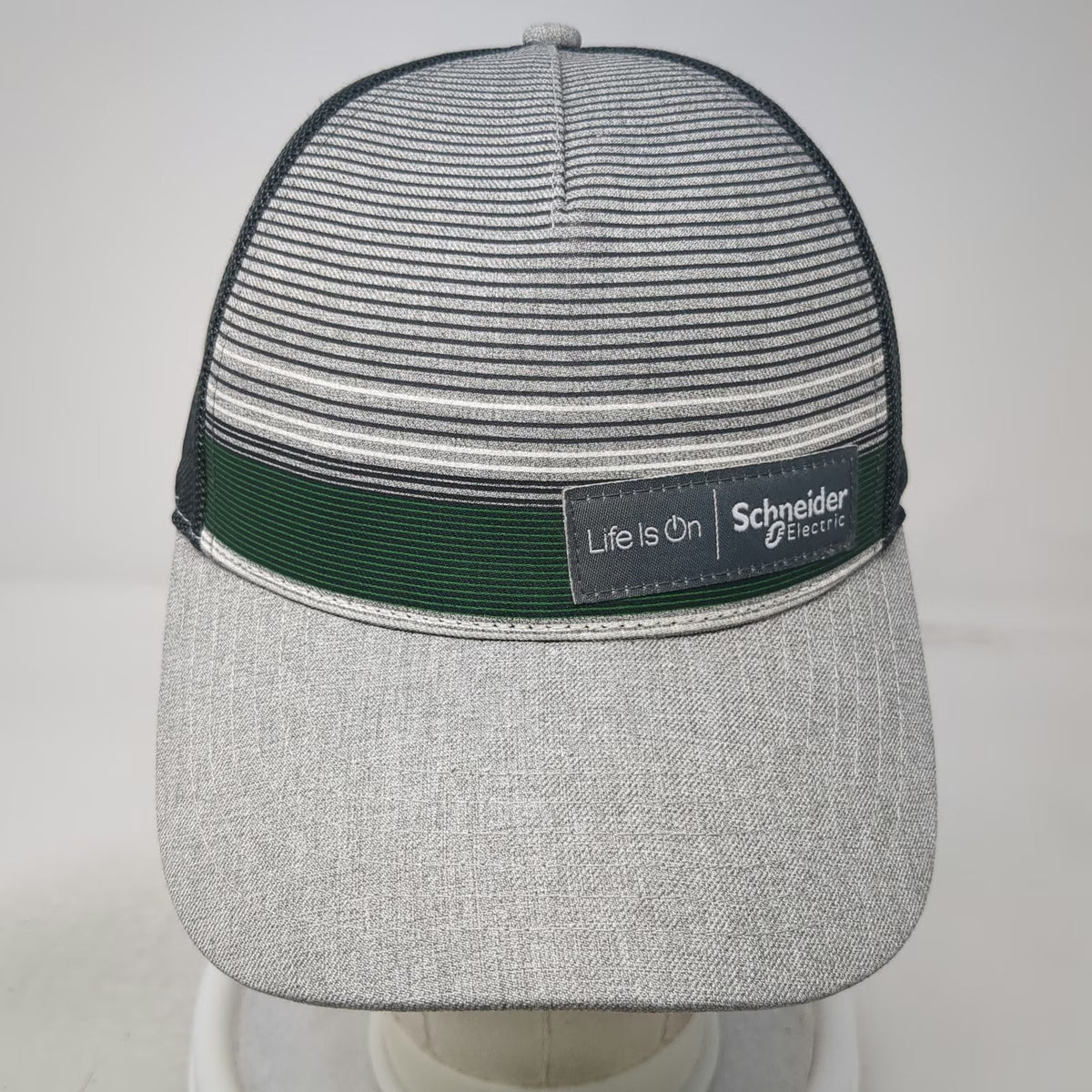 Summit Trucker Hat Gray One Size Schneider Electric Life Is On Snapback Mesh