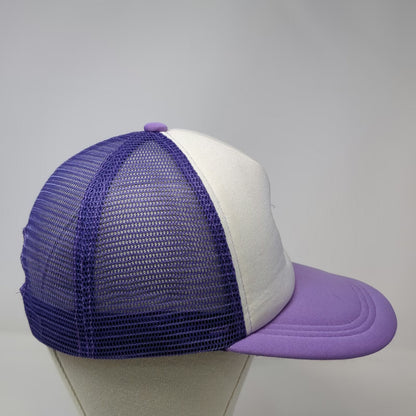 Peanuts Trucker Hat Purple White OSFM Snoopy Pickleball Mesh Snapback Graphic