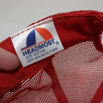 Headmost Trans America Glass Red Trucker Hat One Size Mesh Snapback Eagle