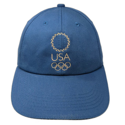 K-Products Baseball Cap Blue One Size Olympic Rings American Flag Strapback Hat